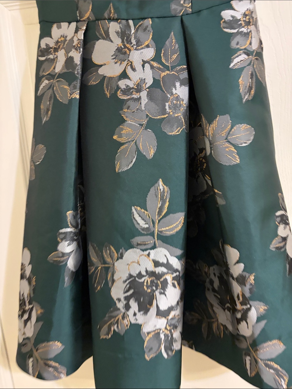 Eliza J Emerald Green One-Shoulder Floral Cocktail Dress size 2 - Picture 3 of 9